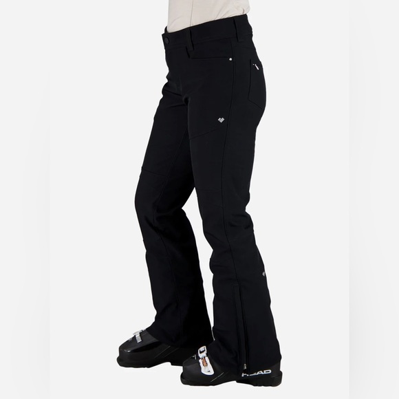 NWT Obermeyer Glyph Tech Black Softshell Snow/Ski Pant Womens 12 - Picture 2 of 3